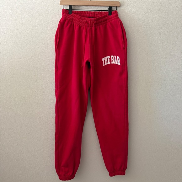 The Bar Pants - THE BAR Womens Sweatpants Collegiate Athleisure Streetwear Joggers Size S